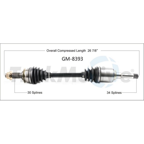 Surtrack Axle Cv Axle Shaft, Gm-8393 GM-8393 - main